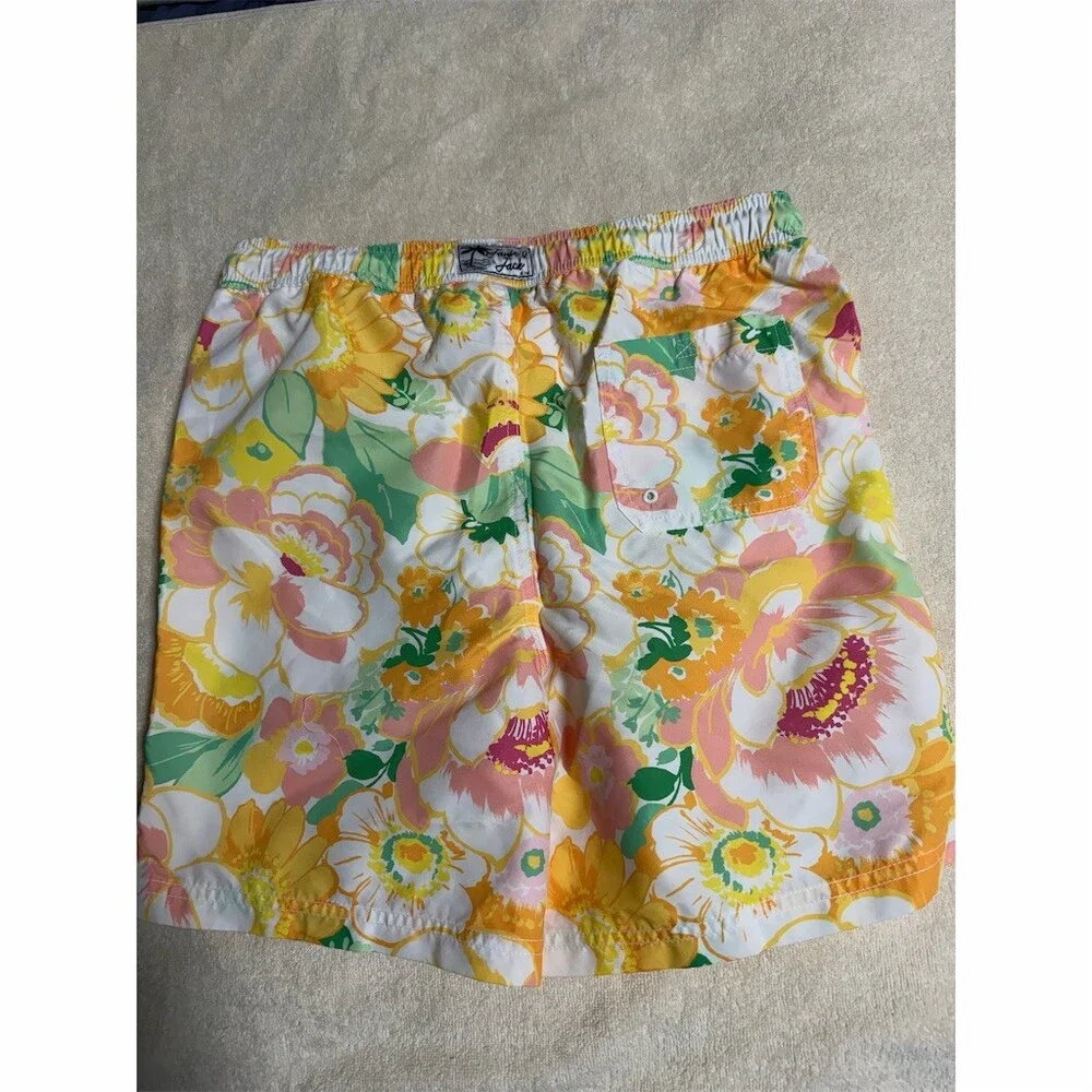 Janie and Jack Boys Swim Trunks Tropical Floral Board Shorts Size 16